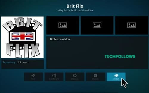 Install Brit Flix Kodi Addon