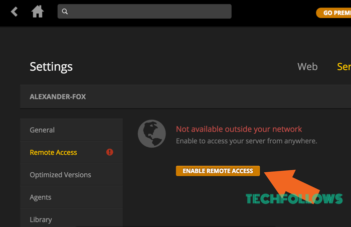 Enable Remote Access on Plex