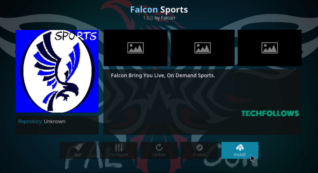 Install Falcon Sports Addon