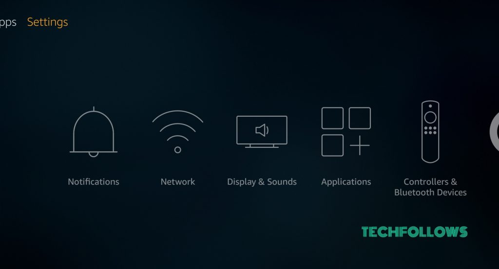 Settings Tab on Firestick