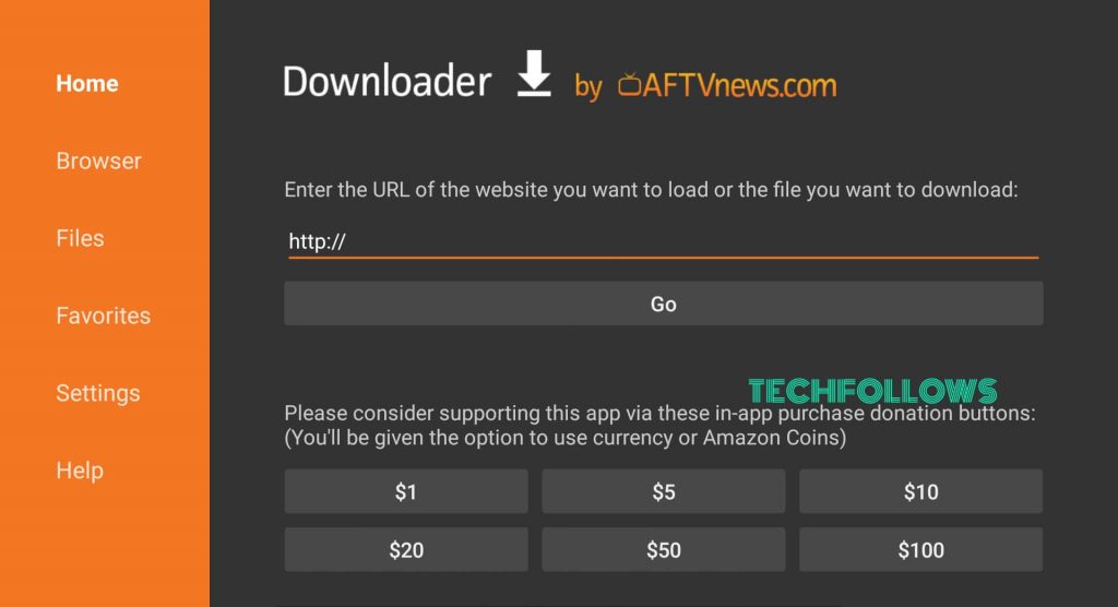 Enter Smart IPTV APK link