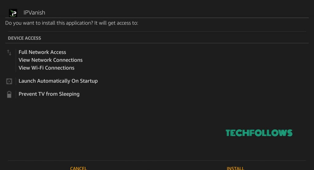install IPVanish on Firestick