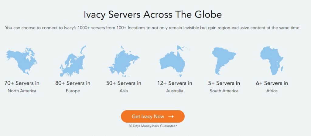 Ivacy VPN Server Locations