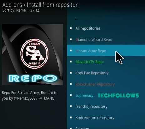 How to Install Nemesis Addon Using Stream Army Repository  - 10