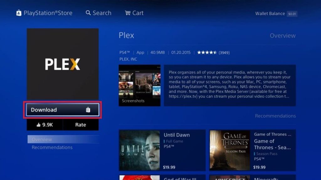 Plex on PS4