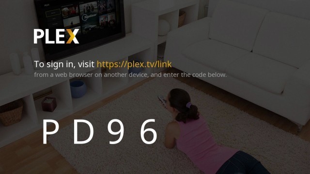 Sign in with Plex account to get a alpha numeric code