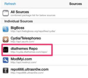 tap dtathemes Rep from the list