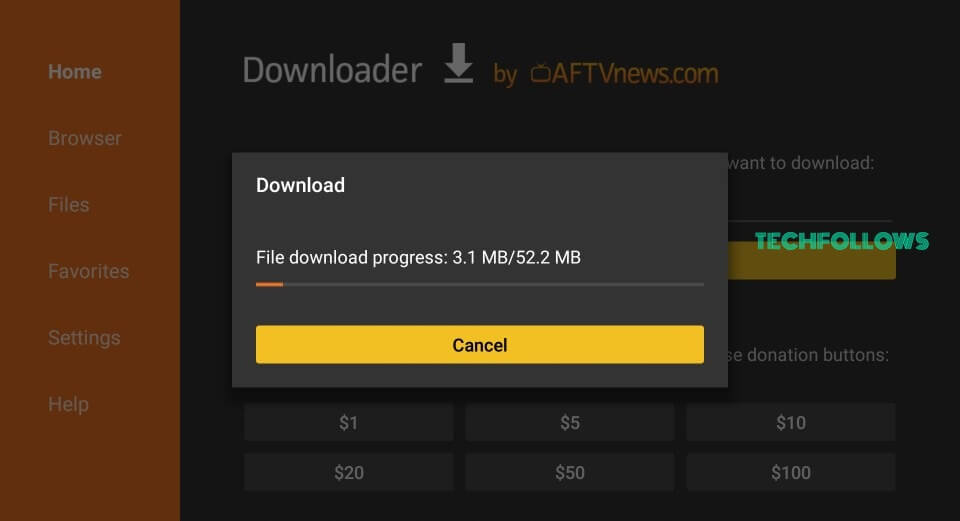 Download the file to get Popcorn Time on Firestick