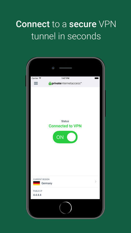 PIA VPN for iOS/iPhone/iPad