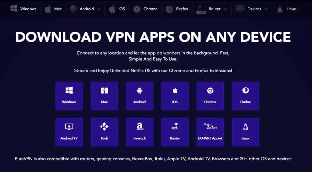 PureVPN Supported Devices