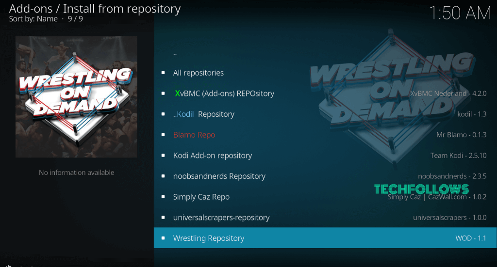 Wrestling On Demand Addon