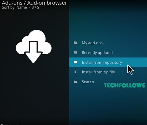 select the Install from Repository option