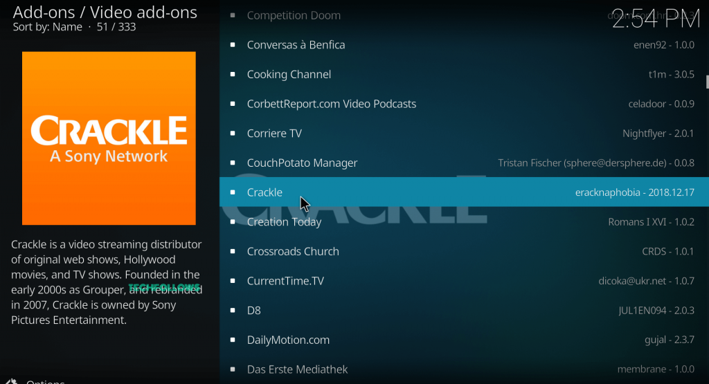 Click Crackle addon