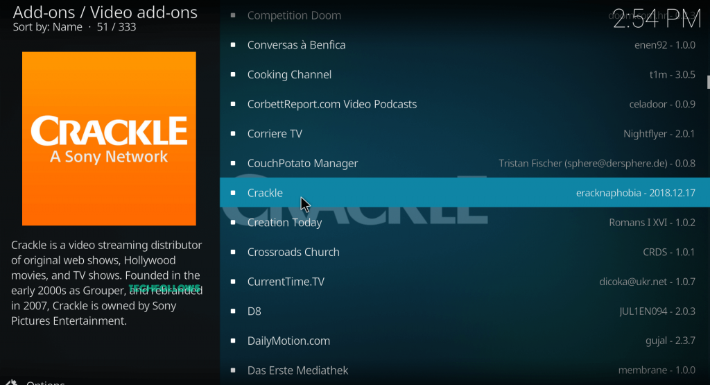 Click Crackle addon 