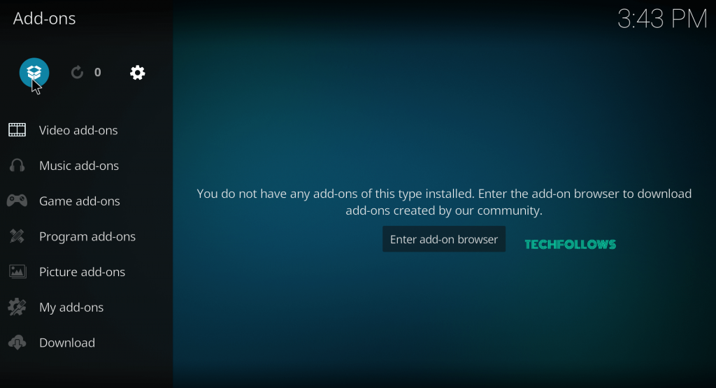 Tap the Package Installer icon