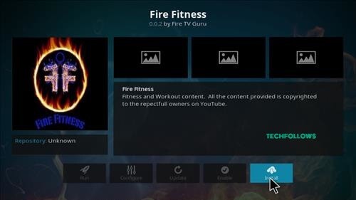 Fire Fitness Kodi Addon