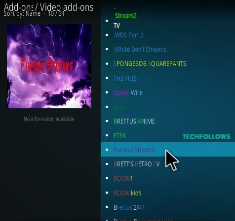 Furious Streams Kodi Addon