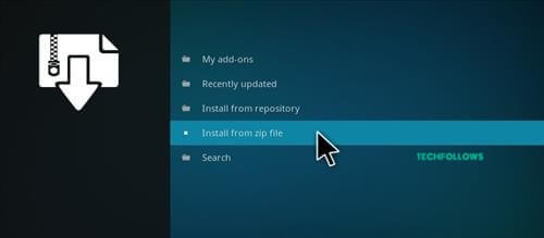 Select Install from Zip File to get Halow Live TV Kodi Addon