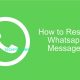 How to Restore Whatsapp Messages