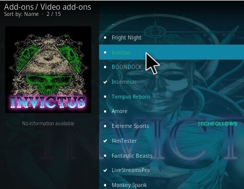 Invictus Kodi Addon