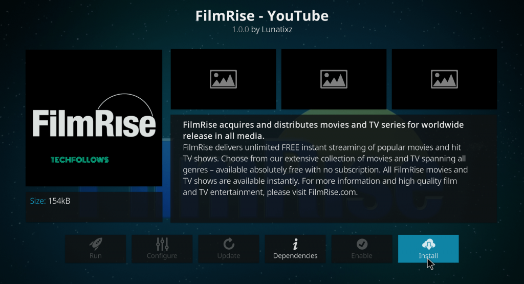 FilmRise Kodi Addon