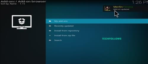 Merlin Fitness Kodi Addon
