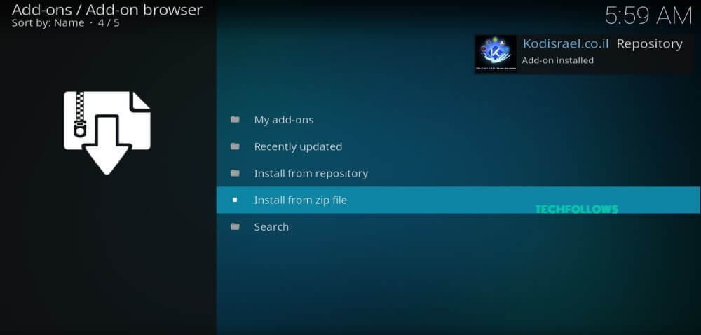 Installing Repo to install Playlist Loader Kodi Addon