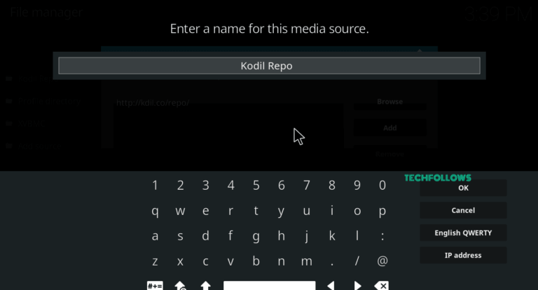 Enter the name as Kodil to get Playlist Loader Kodi Addon
