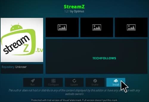 StreamZ TV Kodi Addon