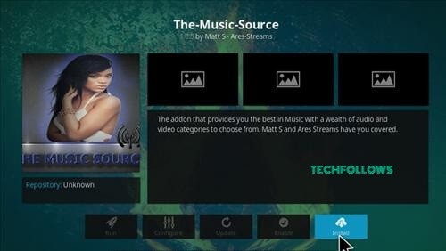 The Music Source Kodi Addon