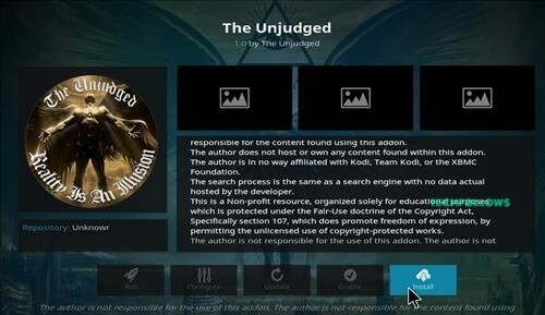 The Unjudged Kodi Addon