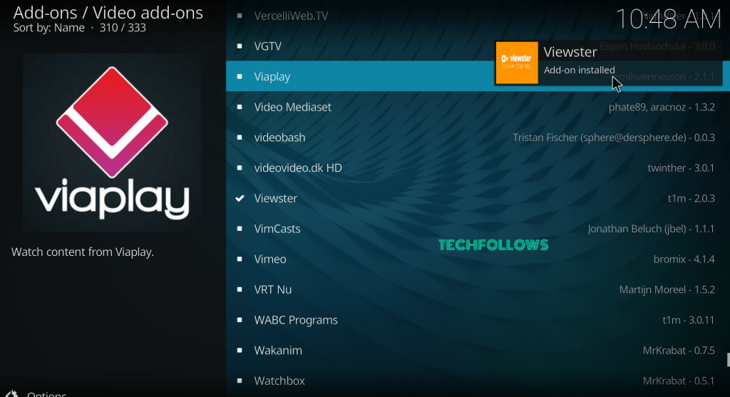 Viewster Kodi Addon