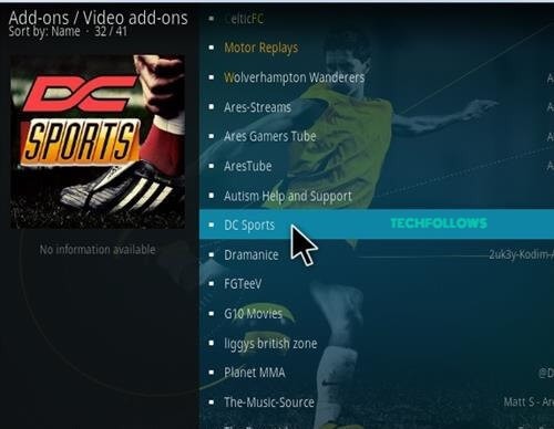 DC Sports Kodi Addon