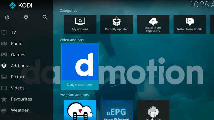 Dailymotion Kodi Addon