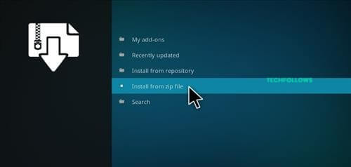 Tap Install form Zip File to get Elektra Vault Kodi Addon