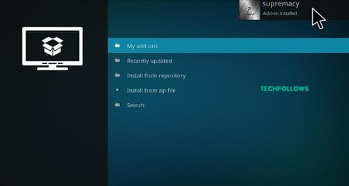 wait till you get repo installed notification tp install Elektra Vault Kodi Addon