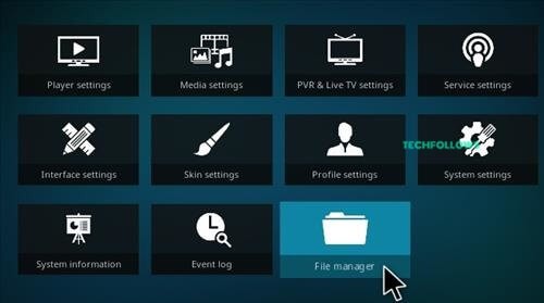 Click File Manager to get Elektra Vault Kodi Addon