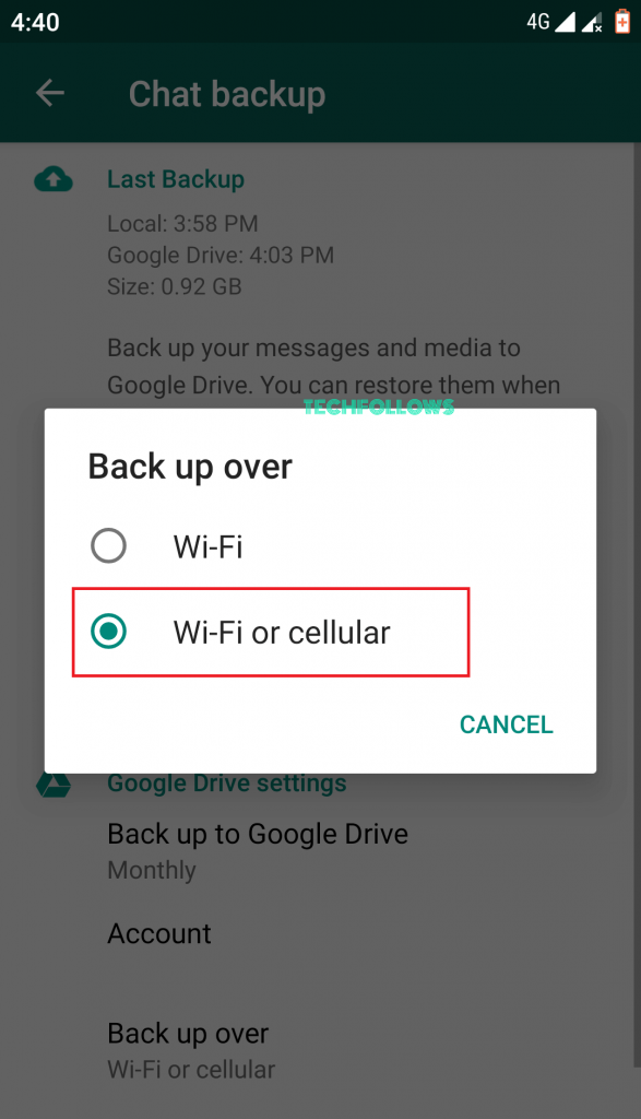 How to Backup Whatsapp