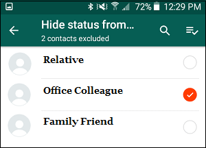 How to Hide Whatsapp Status