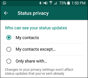 How to Hide Whatsapp Status