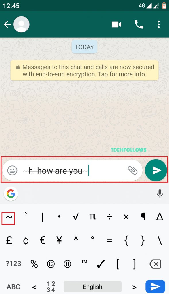 How to Strikethrough in Whatsapp