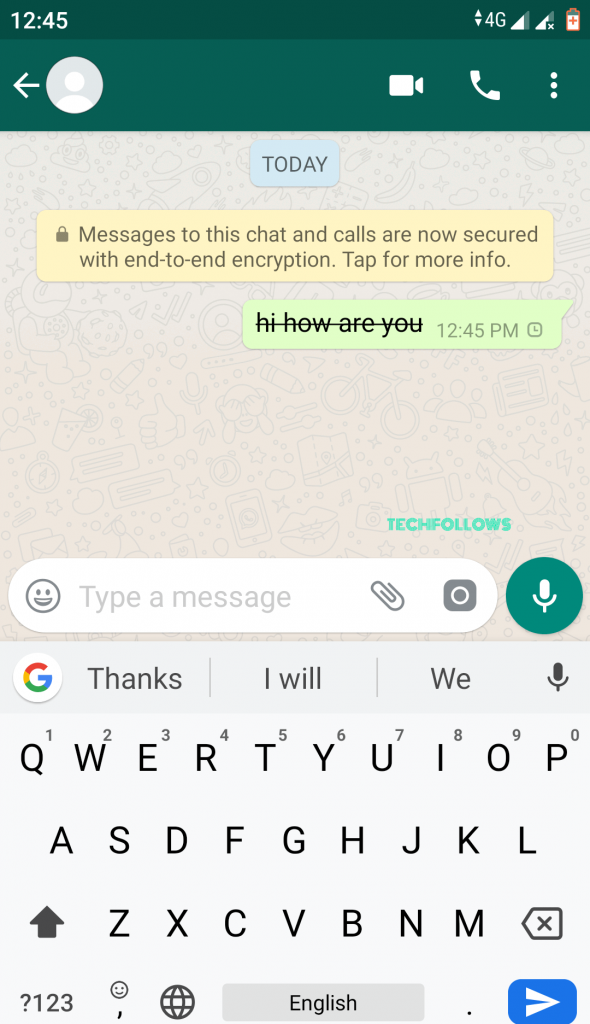 How to Strikethrough in Whatsapp