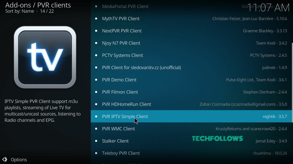 Tap PVR IPTV Simple Client