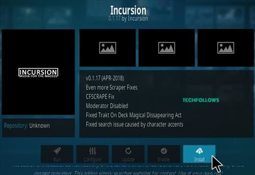  Incursion Kodi Addon