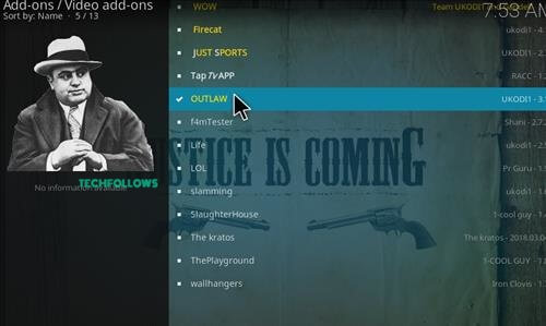 Outlaw Kodi Addon