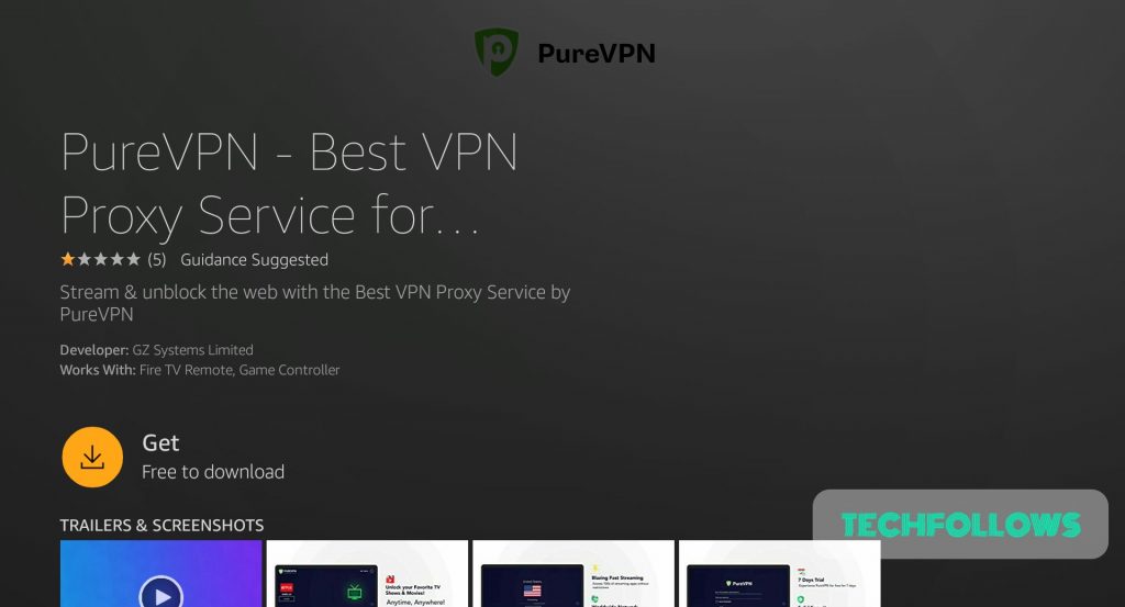 PureVPN for Firestick