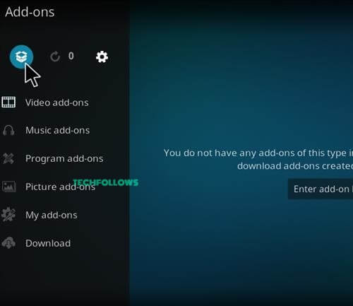 click on Add-on Package Installer Icon