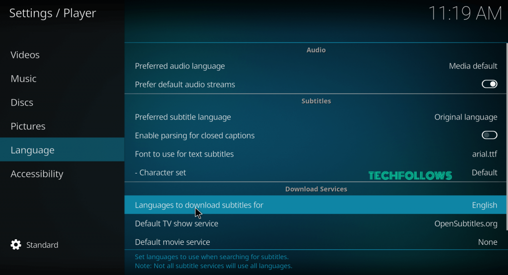 Subtitles on Kodi