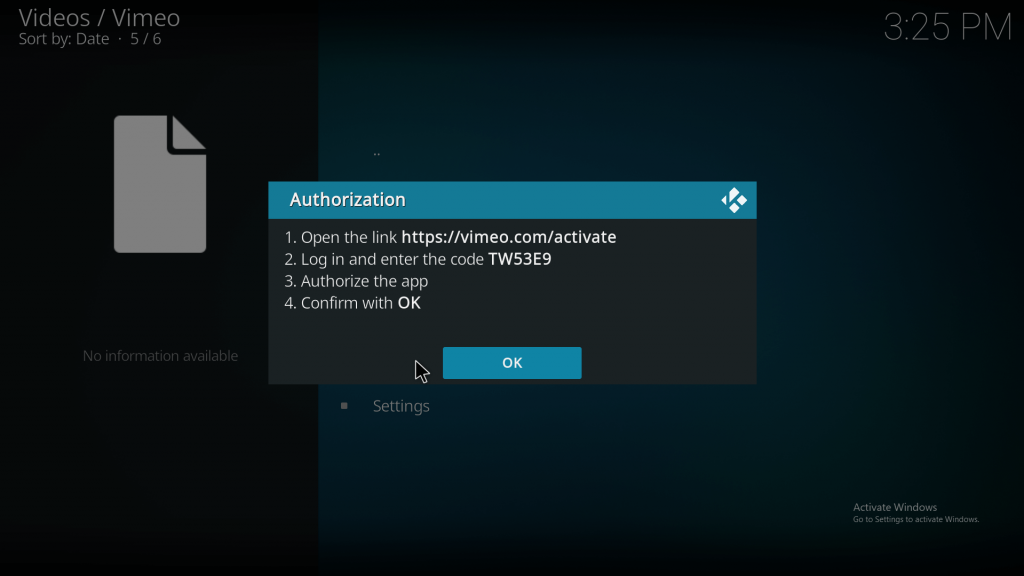 Make a note of activation code to activate