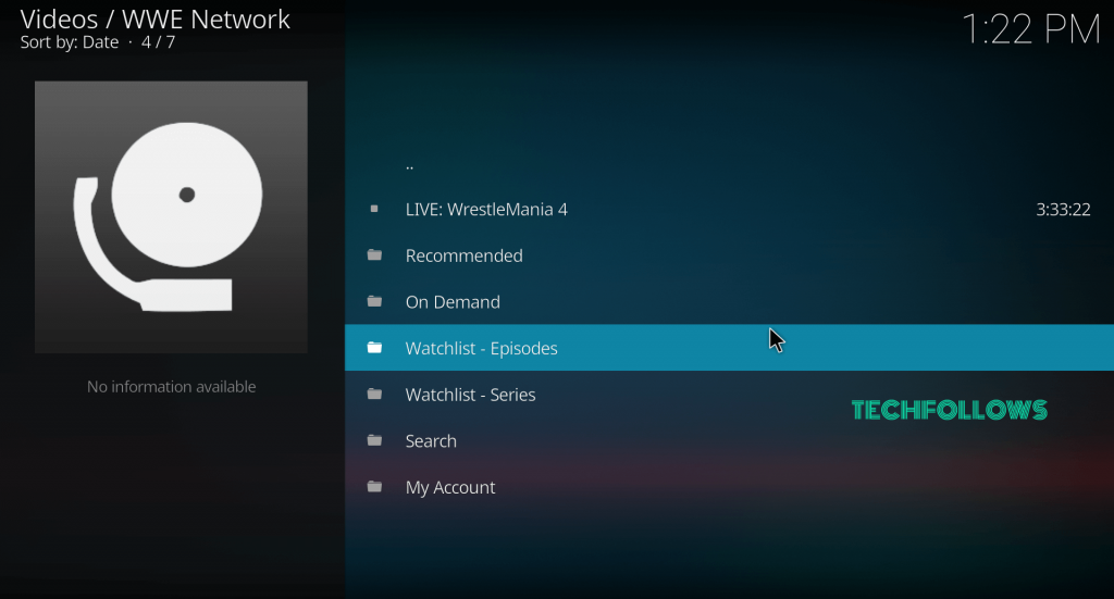 WWE Network on Kodi
